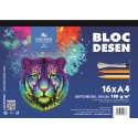 Bloc desen A4 design ANIMALE hartie aquarel: 180g 16coli